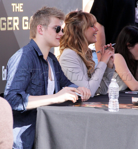 Jennifer Lawrence looking beautiful at The Hunger Games The Hob Event.
