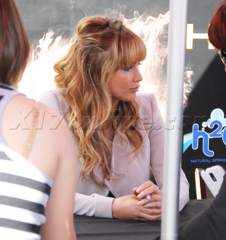 Jennifer Lawrence looking beautiful at The Hunger Games The Hob Event.
