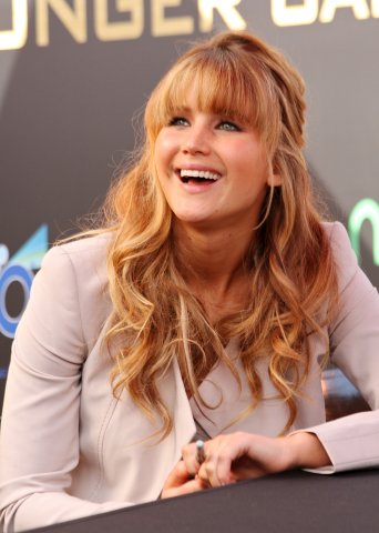 Jennifer Lawrence looking beautiful at The Hunger Games The Hob Event.
