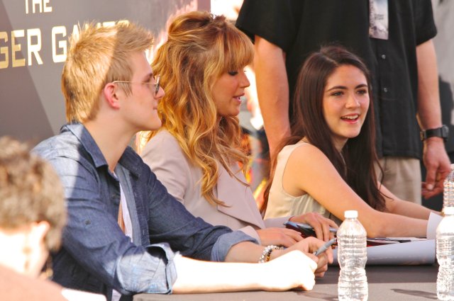 Jennifer Lawrence looking beautiful at The Hunger Games The Hob Event.
